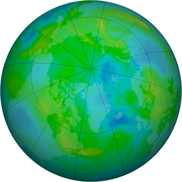 Arctic ozone map for 17 September 1998